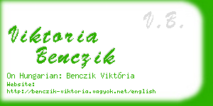 viktoria benczik business card